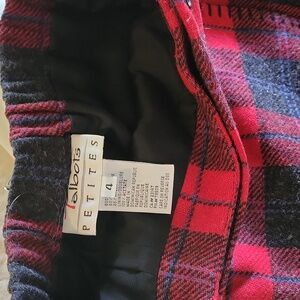 Talbot, petits, Wrap skirt, size 4, wool, red, gray, blue plad